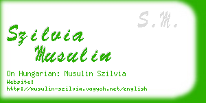 szilvia musulin business card